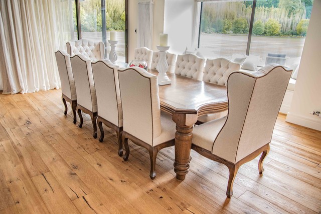 Brooklyn Parquet Dining Table Rustic Dining Room