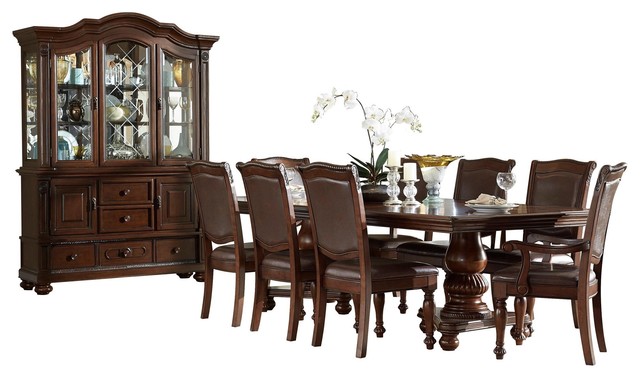 Traditional Dining Room Sets With China, Dining Room Set China Cabinet