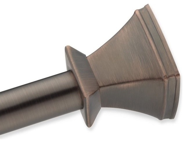 Square Decorative Shower Rod Brush Nickel Transitional Square Decorative Shower Rod Brush Nickel Transitional Curtain Rods By Homesquare