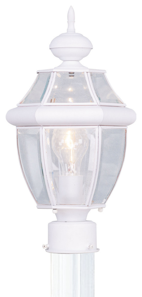 LIVEX LIGHTING 2153-03 1 Light White Outdoor Post Lantern