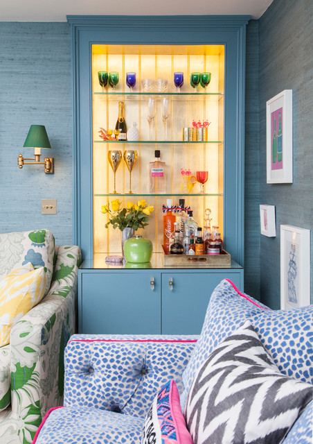 Edinburgh family home eclectico-bar-en-casa