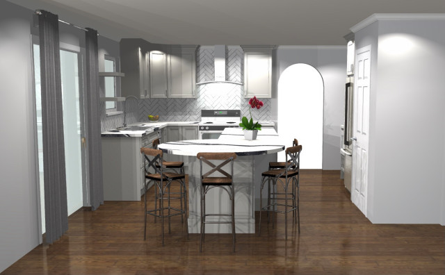 Transitional kitchen transitional