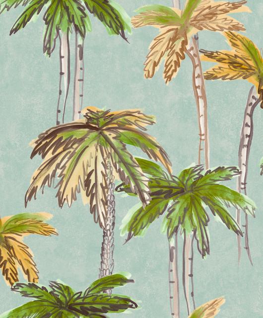Curated visual reference: Fresh Look at Hand Painted Tropical Wallpaper Sample Tropical Wallpaper