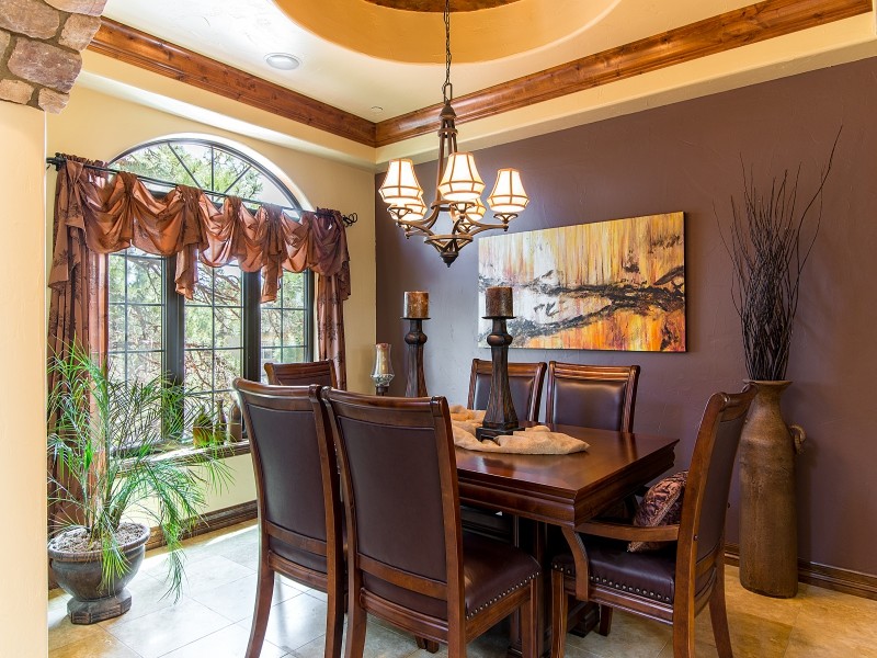 This is an example of a mediterranean dining room in Denver.