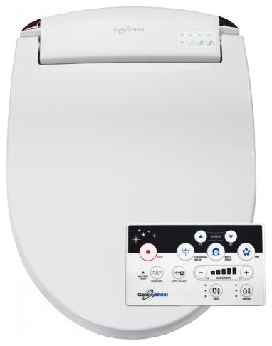 what is a bidet Galaxy 5000 Electronic Bidet Toilet Seat With Remote, White, Elongated