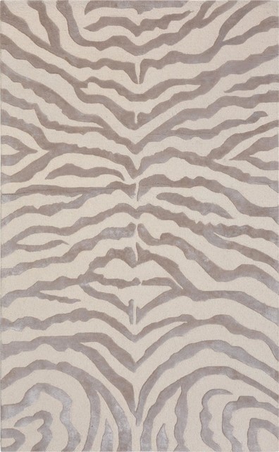 Edgy Collection Hand Tufted Bamboo Silk And Wool Zebra Area Rug 5 - Wool Area Rugs 5 X 8 Edgy Collection Hand Tufted Bamboo Silk And Wool Zebra Area Rug 5 - Wool Area Rugs 5 X 8