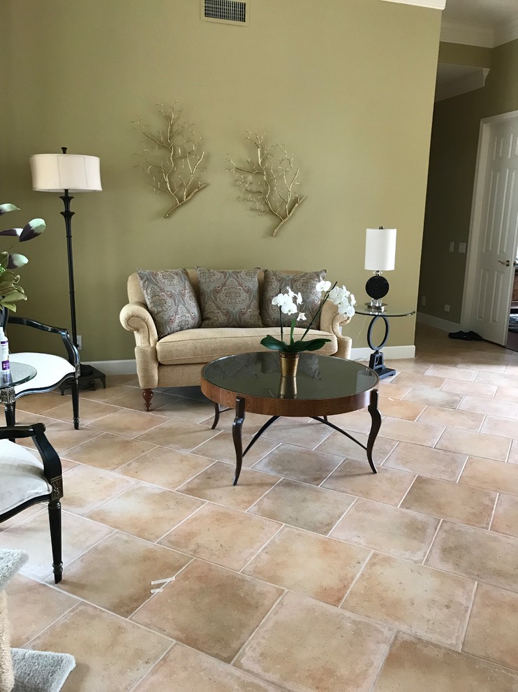 Rug placement in an odd shaped room