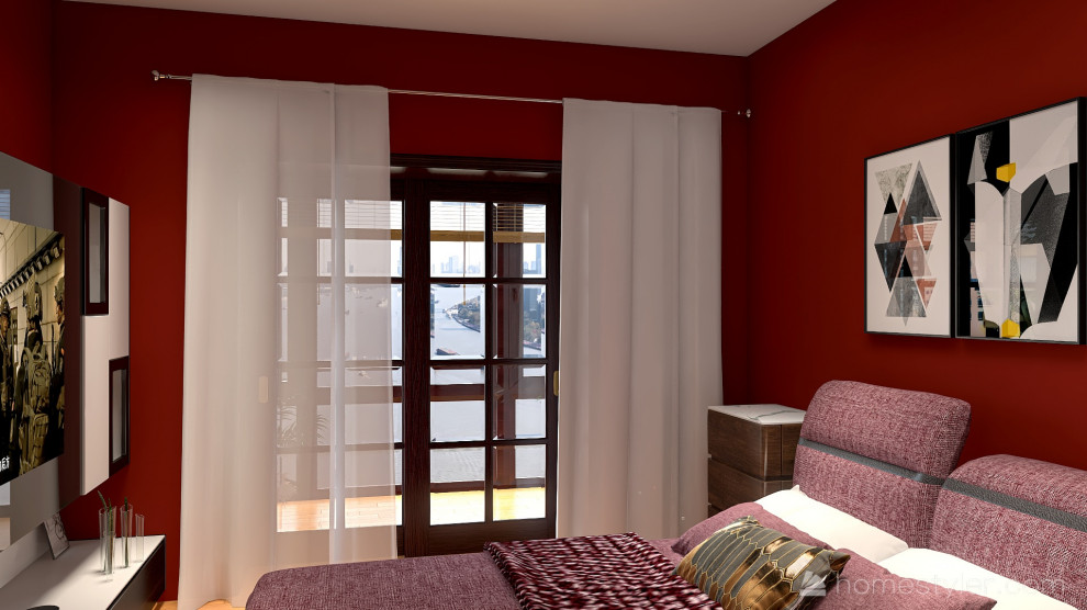 Спальня с выходом на балкон