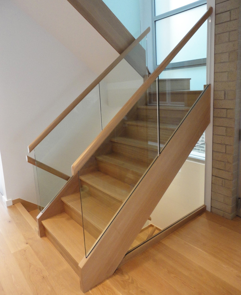 Inspiration for a contemporary staircase in Chicago.