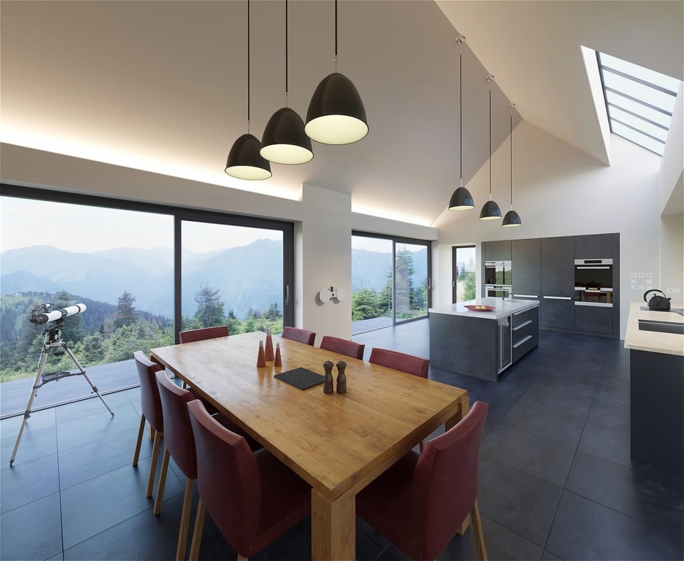 Contemporary dining room in London.