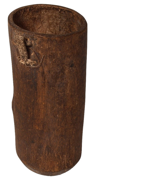 Consigned Vintage Turkana Wooden Milk Container 192