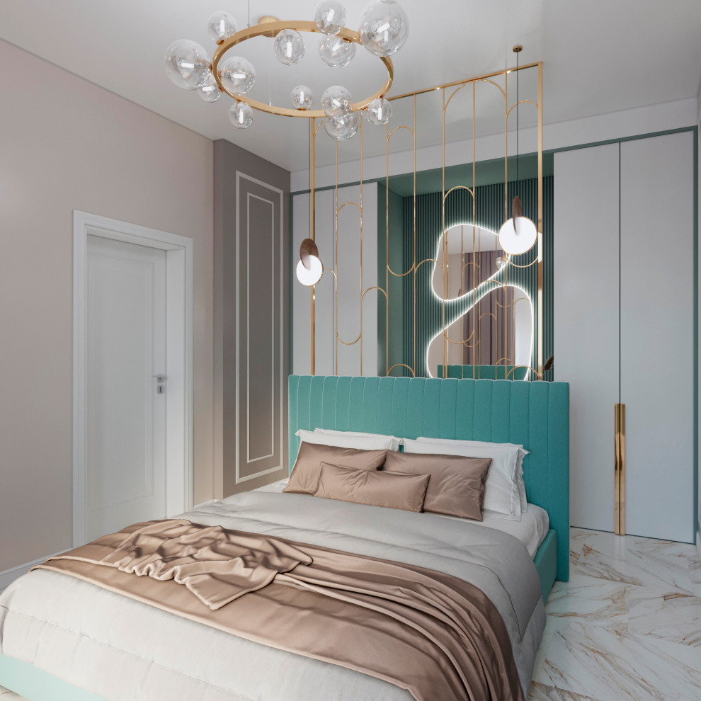 Дизайн спальни с make up зоной