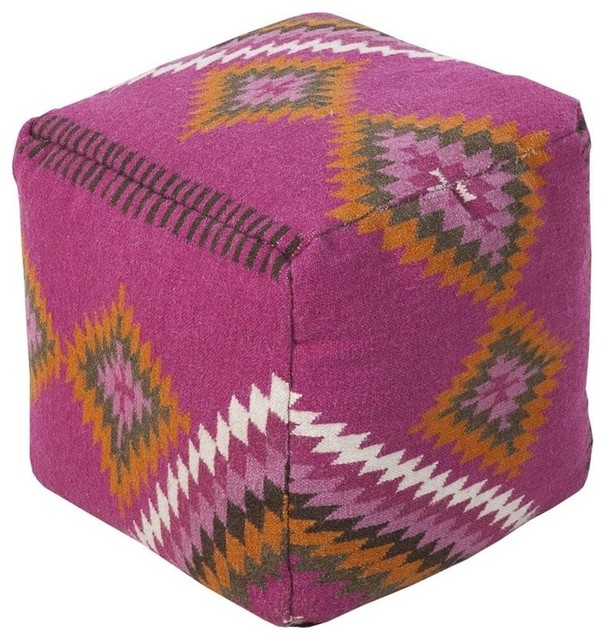 Surya Indoor Pouf From The Surya Poufs Collection Southwestern