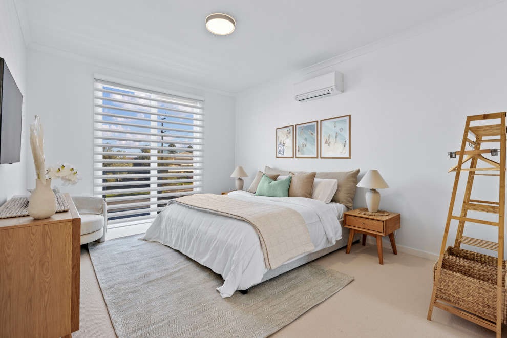Photo of a beach style bedroom in Adelaide.