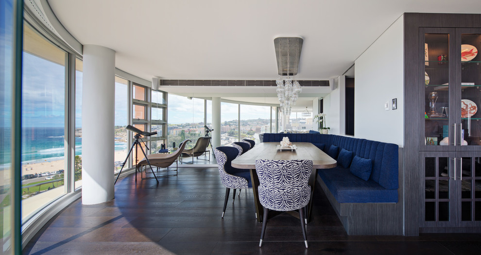 This is an example of an expansive contemporary dining room in Sydney.