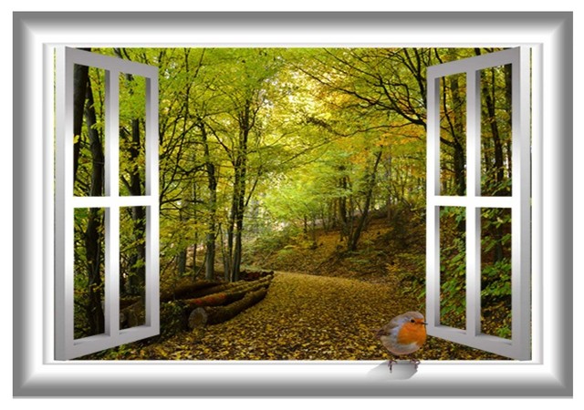 nature wall decals peel and stick