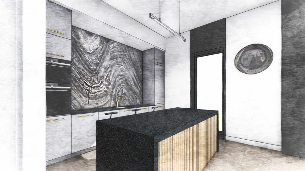 Проект "Контраст объемов" (Квартира на ул.Остоженка, 160 кв. м)