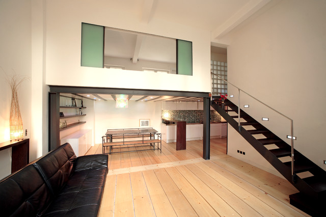Loft Paris 18eme contemporary-living-room