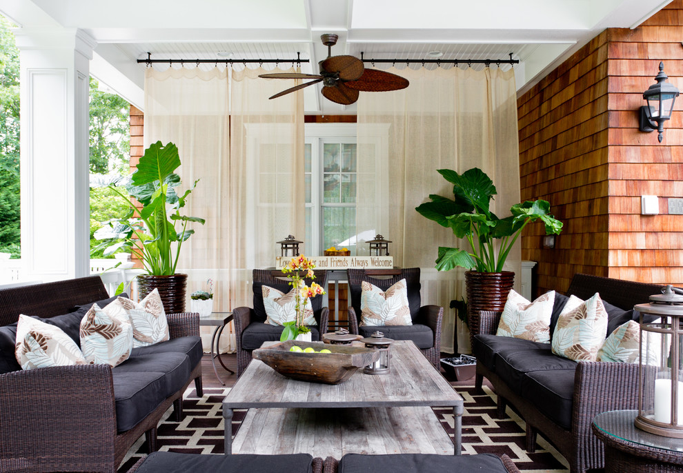 My Houzz Iris Dankner Tropical Porch New York By Rikki Snyder