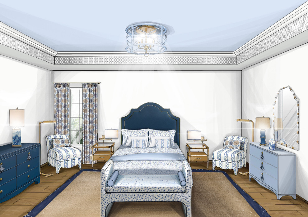 Визуализация комнат для проекта американского дизайнера