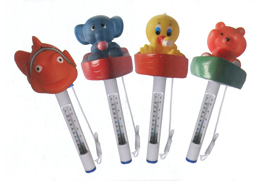Floating Animal Swimming Pool Thermometers With Cords, Set of 4