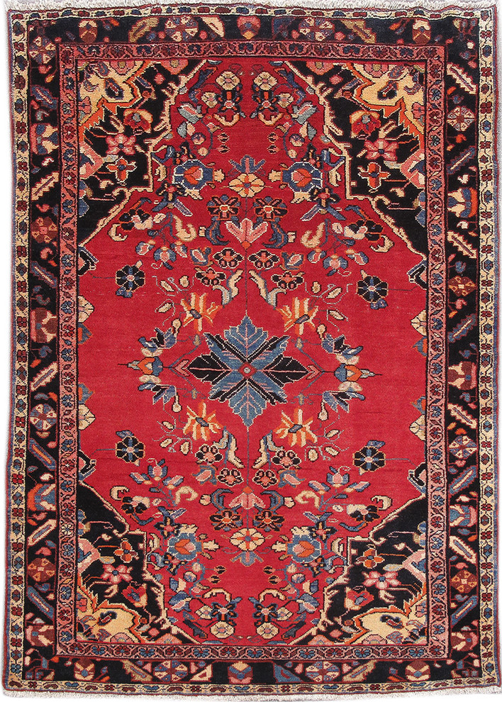 Consigned, Persian 4 x 9 Runner, Hamadan Hand-Knotted Wool Rug