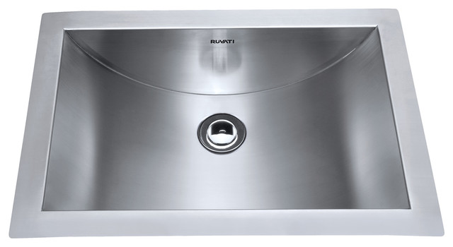 ruvati 21" undermount stainless steel bathroom sink, rvh6110