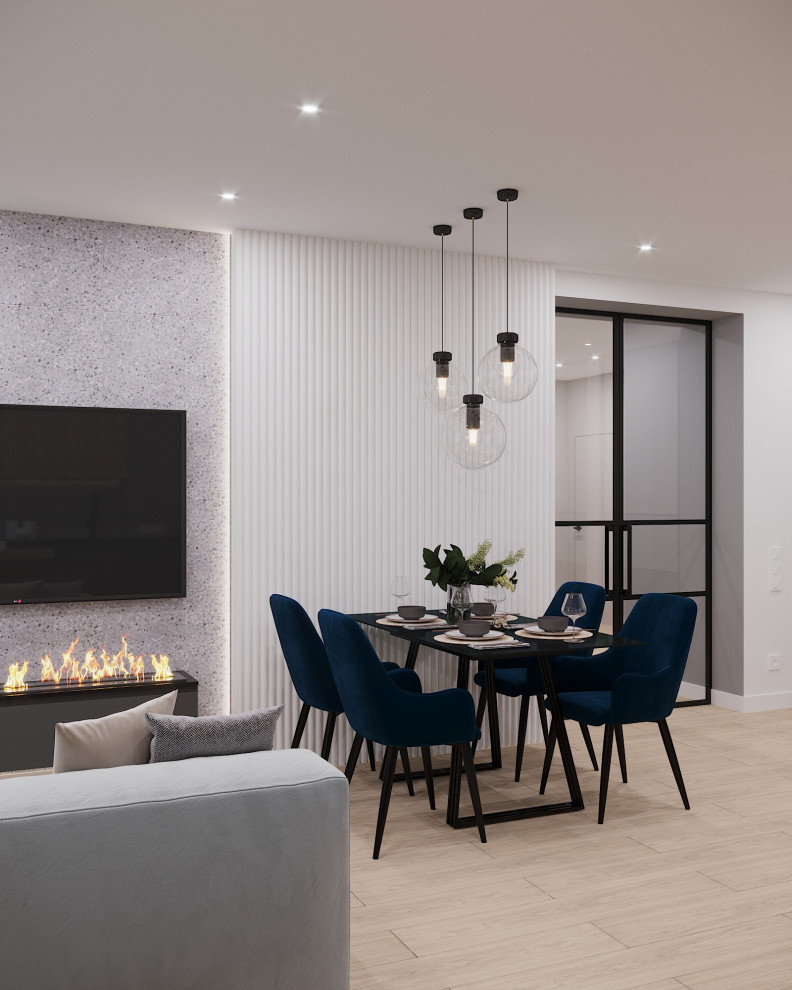 Дизайн проект кухни-гостинной