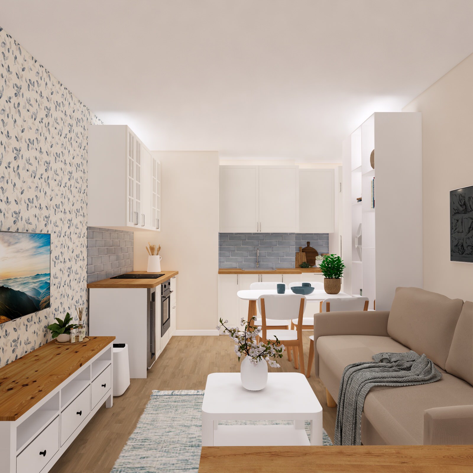 Двухкомнатная квартира 60 м2