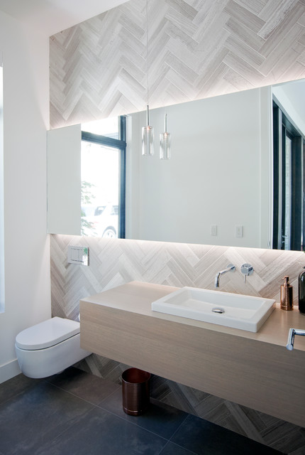 Caulfeild Custom trendy-lille-badevaerelse