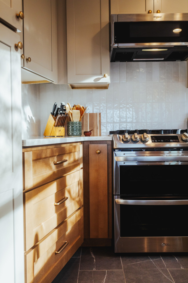 Inspiration for a rustic kitchen remodel in Seattle