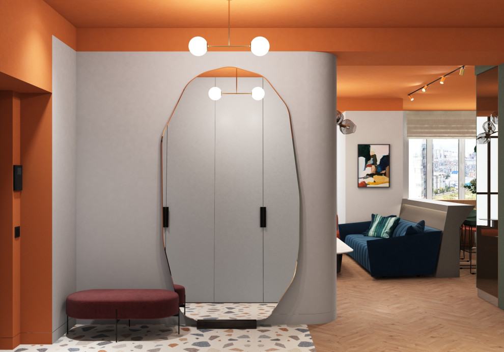 Яркий дизайн интерьера на взлётке