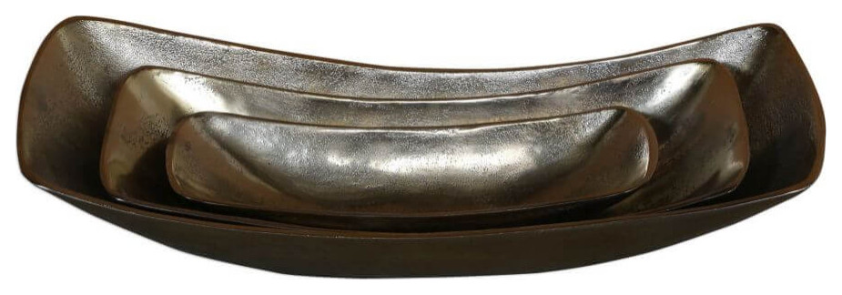 Uttermost Anas 20x4" Antique Brass Bowls Set of 3