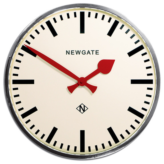 Newgate Clocks - Putney Wall Clock - Chrome