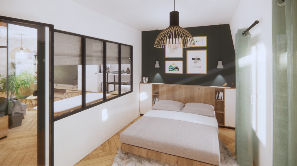 Mittelgroßes Modernes Schlafzimmer in Nantes