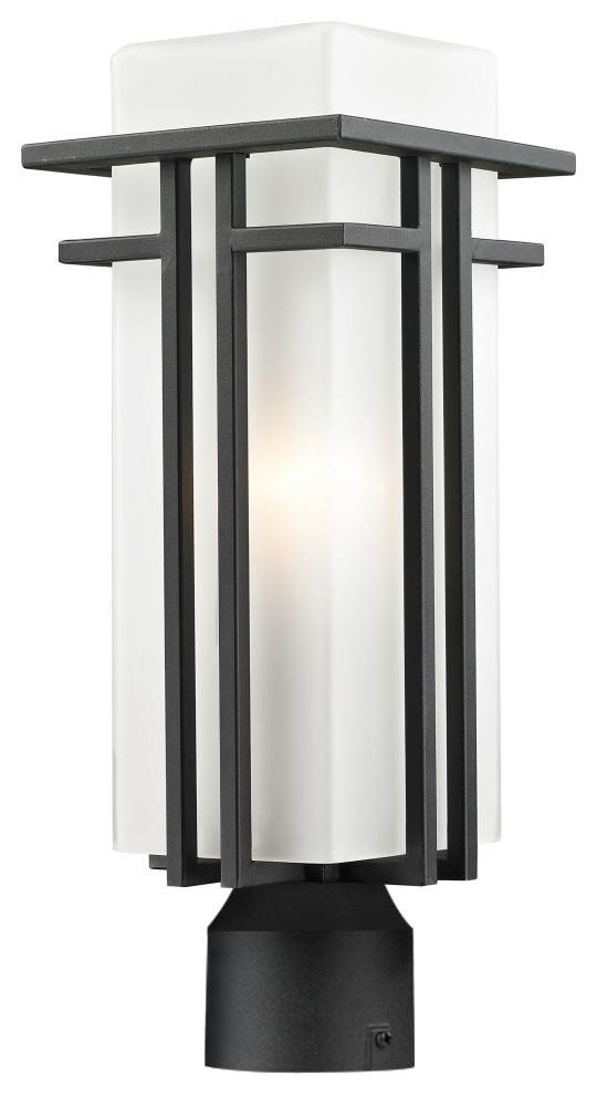 Abbey Collection Outdoor Post Light in Black Finish