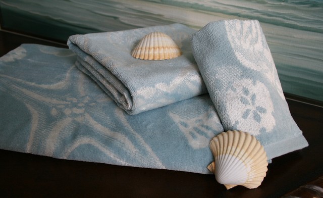 seashell bath towels