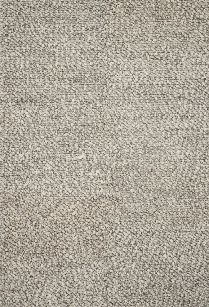 Handwoven Wool Textured Quarry QU-01 Area Rug by Loloi, Stone, 5'0"x7'6"