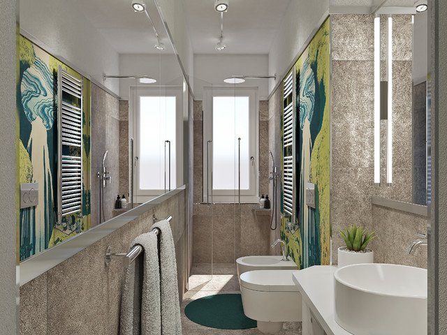 BAGNO STRETTO E LUNGO modern-badezimmer