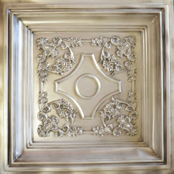 British Sterling - Faux Tin Ceiling Tile - Drop in - 24"x24" - #DCT 03 (Antique