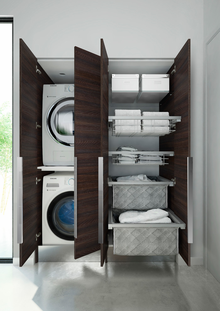 This is an example of a mediterranean laundry room in New York.
