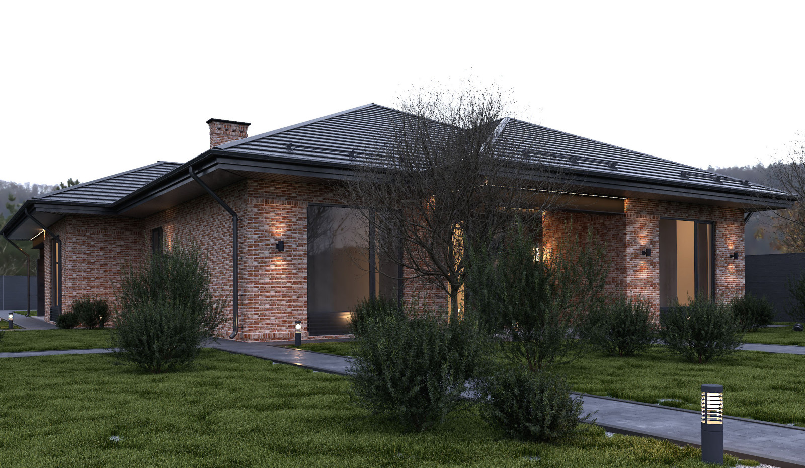 Одноэтажный жилой дом