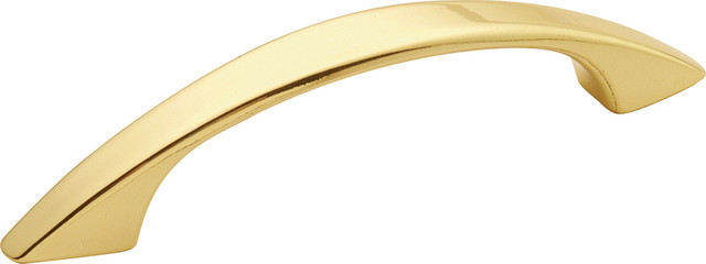 Hickory Hardware 3 In. Sunnyside Polished Brass Cabinet Pull