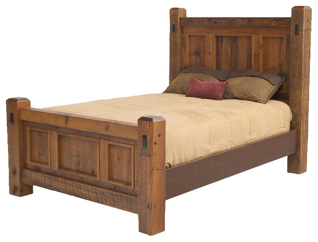 Reclaimed Timber Bed Rustic Panel Beds By Woodland Creek Furniture