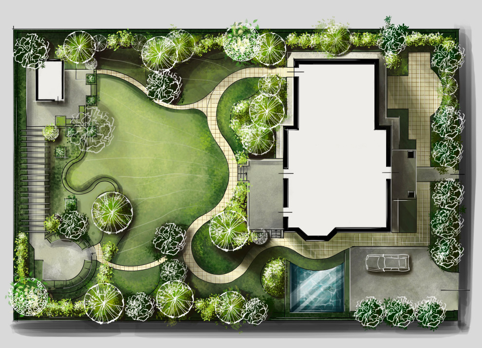 Скетч визуализация ландшафта