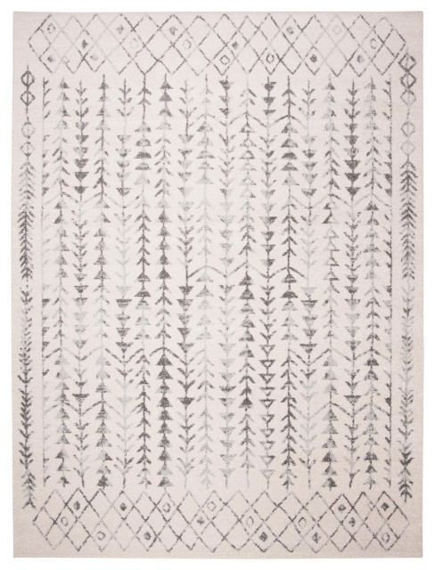 Safavieh Tulum Tul262A Moroccan Rug, Ivory and Gray, 4'0"x6'0 ...
