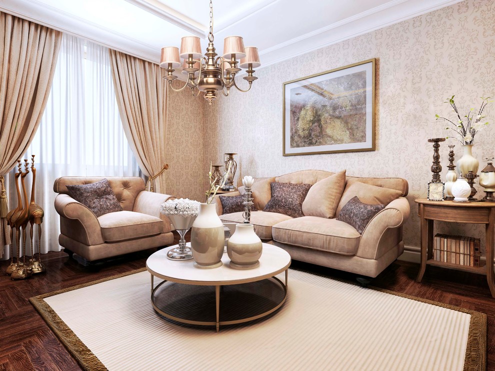 Уютная гостиная с декором в восточном стиле