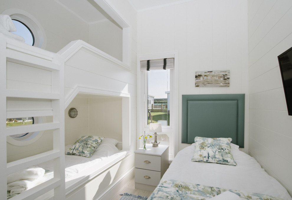 Design ideas for a medium sized nautical kids' bedroom in Cornwall.