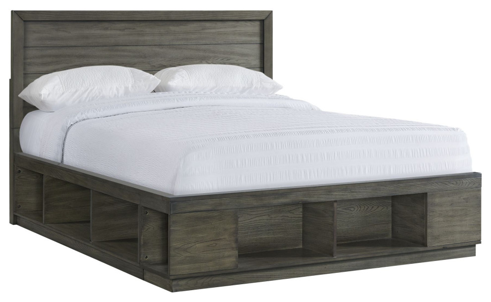 Picket House Furnishings Hollis Queen Storage Bed With Cubbies ET600QB