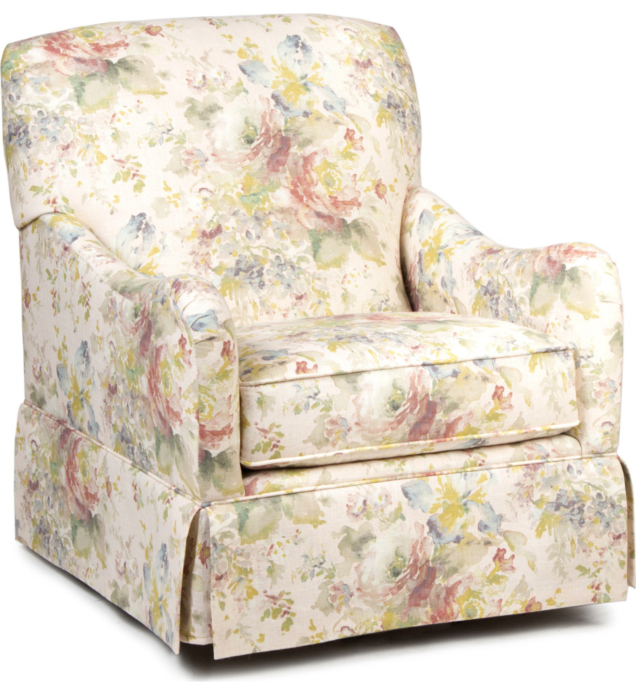 Jillian Swivel Glider Arm Chair Transitional Gliders by
